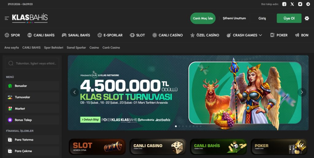klasbahis bonus talep